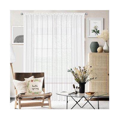 Dekorační voálová záclona s řasící páskou SAMANTA bílá 300x245 cm MyBestHome – Hledejceny.cz