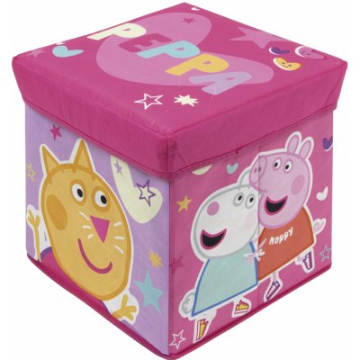 Arditex Taburet PEPPA PIG s úložným prostorem růžový 30x30x30 – Sleviste.cz