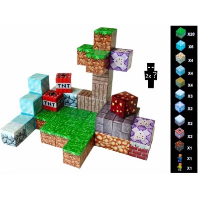 Toybit Magnetická stavebnice Minecraft Diamond world 50ks – Zbozi.Blesk.cz