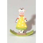 Dekorace houpacího křesla s kravičkou, zelená, žlutá a bílá, v: 8 cm 43375 – Zboží Dáma