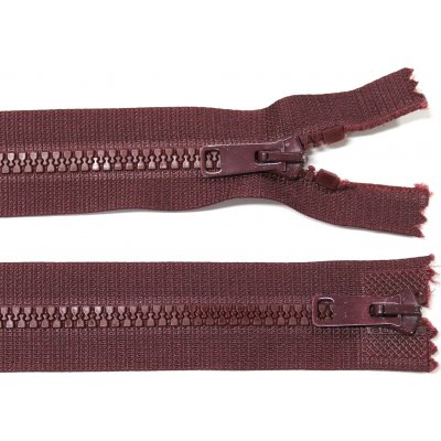 KOH-I-NOOR Kostěný zip no.5 rozepínací dvoucestný 55cm vínově červený – Hledejceny.cz