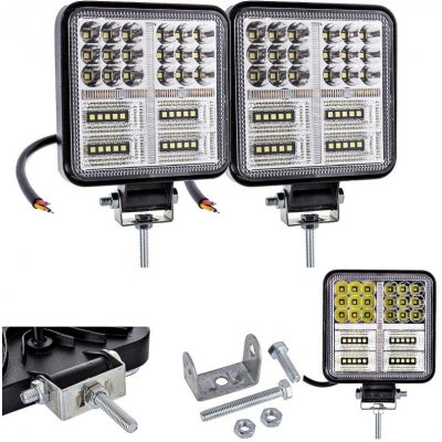 Led Halogenová Pracovní Svítidlo 12v 24v 177w 2ks.