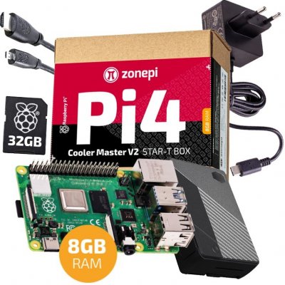 Raspberry Pi 4B 8GB sada s Cooler Master V2 – Zbozi.Blesk.cz