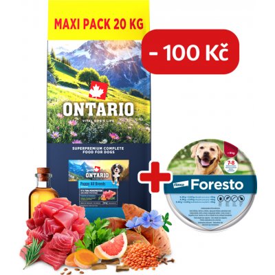 Ontario Puppy & Junior All Breeds Monoprotein Tuna & Sweet Potatoes 20 kg – Zboží Mobilmania