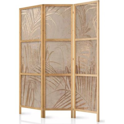 Fabulo 3-dílný Zlaté palmy 172 x 135 cm potisk na jedné straně paravánu – Zboží Mobilmania