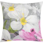 Bellatex bavlna Léto Růžová šedá Bílá 40 x 40 cm – Sleviste.cz
