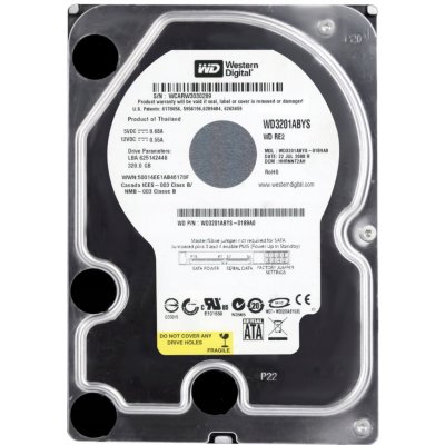 WD 320GB, SATAII, 7200rpm, 16MB, WD3201ABYS