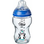 Tommee Tippee kojenecká láhev C2N skleněná potisk blue 250ml – Zboží Dáma