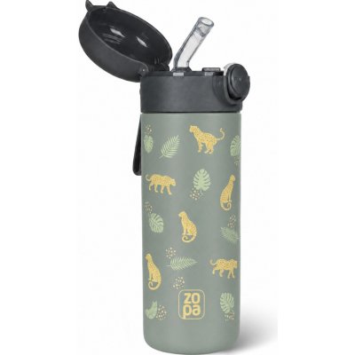 Zopa termoska s brčkem a silikonovým držákem 350 ml Wild Gepard – Hledejceny.cz