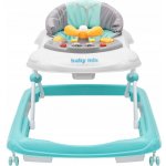 Baby Mix Dětské chodítko s volantem a silikonovými kolečky mátová – Zboží Dáma