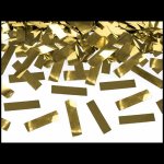 Konfety vystřelovací 60cm zlaté – Zboží Dáma