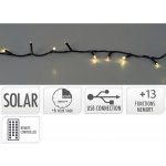 Koopman International b.v. Světelný řetěz 480 LED bílá teplá se solárním panelem délka 21 m – Hledejceny.cz