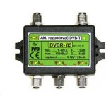 Ivo DVBR-03 aktivní rozbočovač 4x výstup"F" 5dB zisk – Sleviste.cz
