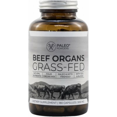 Paleo Powders Mix hovězích orgánů GRASS-FED 180 kapslí – Hledejceny.cz