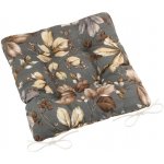 Bellatex Sedák EMA prošívaný Listí šedá, béžová, hnědá 40x40 cm – Zboží Dáma