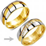 SILVEGO snubní ocelový prsten pro ženy Mariage RRC2050-Z – Zboží Mobilmania