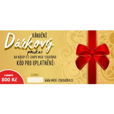 Vánoční dárkový poukaz 800 Kč možnosti: na e-mail – Hledejceny.cz