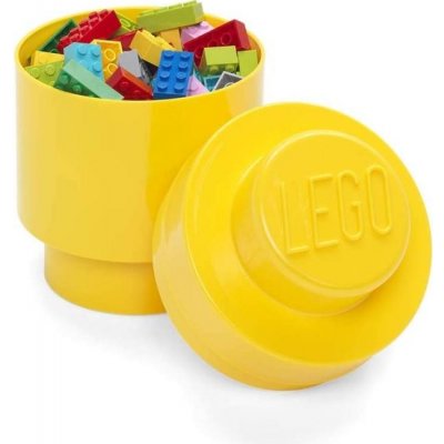LEGO® úložný box kulatý 12,3 x 18,3 cm žlutá – Zboží Mobilmania
