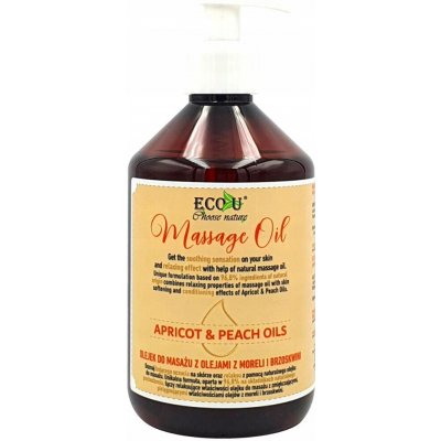 Masážní olej s broskví a meruňkou 500 ml ECOU – Sleviste.cz