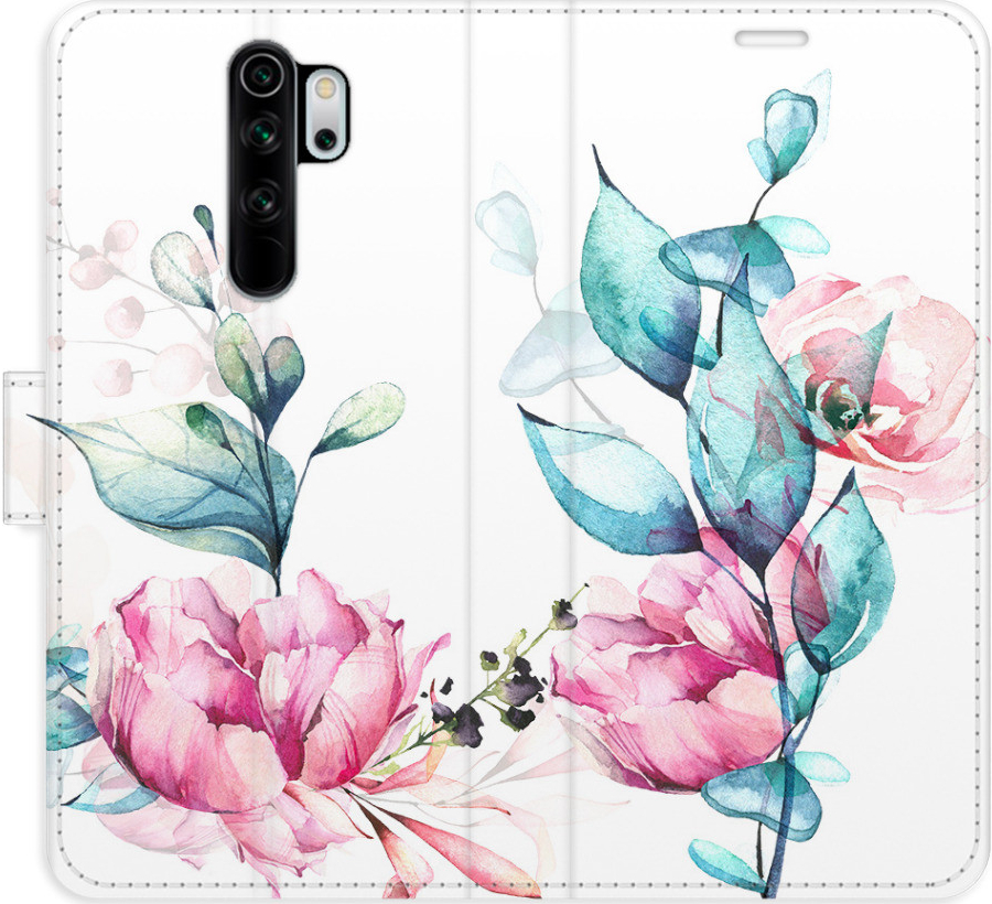 Pouzdro iSaprio Flip s kapsičkami na karty - Beautiful Flower Xiaomi Redmi Note 8 Pro