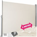 tectake 401529 boční markýza výsuvná s rolovacím mechanismem - 180 x 300 cm,béžová – HobbyKompas.cz