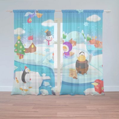 Sablio Záclony Antarktida: 2ks 150x250cm – Hledejceny.cz