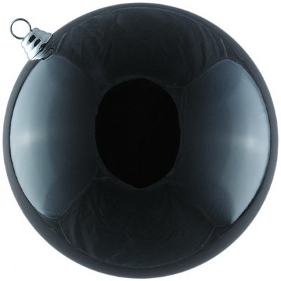 DECOLED Velká vánoční ozdoba 30 cm plastová koule černá lesklá – Hledejceny.cz