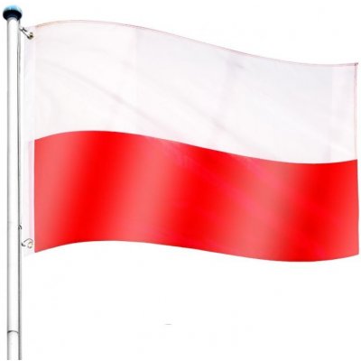 Vlajkový stožár vč. vlajky Polsko - 650 cm – Zboží Mobilmania
