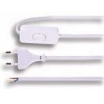 Flexo šňůra 3m 2x0,75 napájecí kabel s vypínačem PVC bílá PF13 Solight – Hledejceny.cz