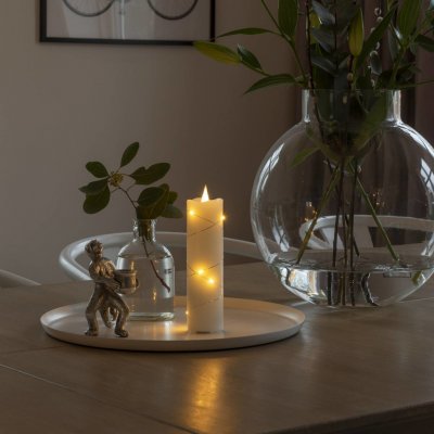 Konstsmide LED vosková svíčka krémová barva jantarová 17,8 cm 1826-180 – Hledejceny.cz