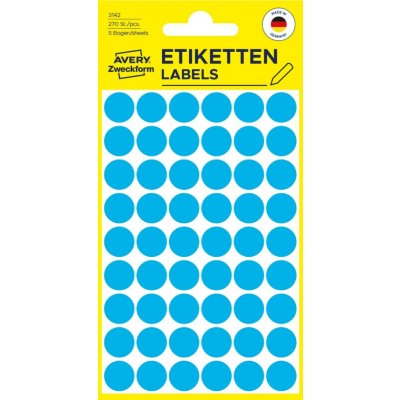 Avery Zweckform 3142 Samolepící kolečka 12 mm 270 ks modré – Hledejceny.cz