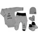 Baby Nellys 5-ti dílná soupravička do porodnice Little Prince šedá – Zboží Mobilmania