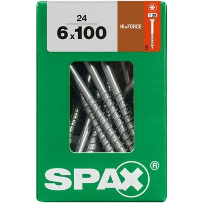 Spax Vrut talíř.hlava Hi.Force T-Star+ T30 4CUT část.závit Wirox 6x100 mm 24 ks – Hledejceny.cz