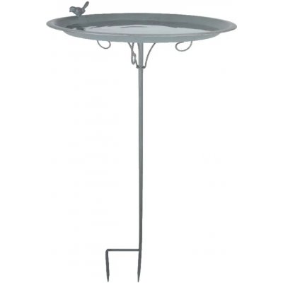 Esschert Design Koupel pro ptáčky GREY ELEGANCE zápich 107cm šedý kov – Hledejceny.cz