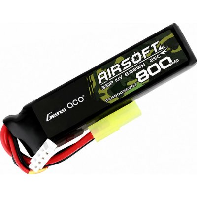 Li-Pol akumulátor Gens ACE 11,1V 800mAh 25C Mini Tamiya – Hledejceny.cz