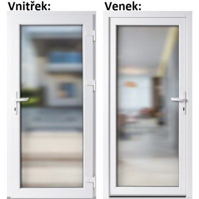 Soft Vchodové dveře 3/3 sklo Krizet bílé pravé 80 x 198 cm – Zbozi.Blesk.cz
