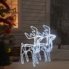 Vánoční osvětlení Prolenta Maison Exclusive Vánoční sobi 2 ks se studenými bílými LED 76 x 42 x 87 cm