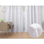 Biante Dekorační závěs Monako PM-122 Zámecký vzor bílý - šířka 140 cm 140x250 cm – Zboží Dáma