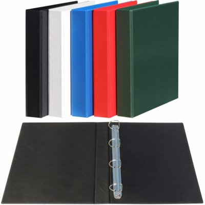 LINARTS Pořadač 4 kroužkové s přebalem A4, 60 mm, červený – Zboží Živě