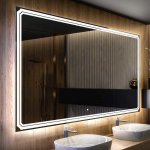 Artforma Zrcadlo do koupelny s led osvětlením 180x90 cm | Barva LED: Studená bílá 7000K | Vypínač: Dotykový | LED136 – Sleviste.cz