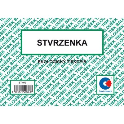 Baloušek Tisk ET070 Stvrzenka – Hledejceny.cz