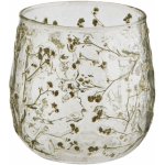 MADAM STOLTZ Skleněný svícen Flower Petals, čirá barva, sklo – Zboží Dáma