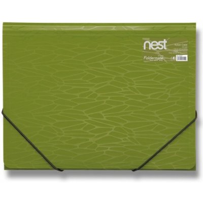 FolderMate Tříchlopňové desky s gumou Nest, A4 Olivově zelená – Zboží Mobilmania