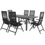 LIVARNO home Sada hliníkového zahradního nábytku s rozkládacím stolem a křesly Miami, 7dílná, antracitová – Zboží Dáma