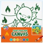 Grafix Malování na plátno vodové barvy dráček 19,5 x 19,5 cm – Hledejceny.cz