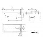 Kaldewei Puro 170 x 80 cm 259100010001 – Zboží Dáma
