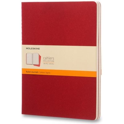 Moleskine Notes Cahier tvrdé desky červené linkovaný B5 60 listů – Zboží Mobilmania