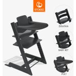 STOKKE Tripp Trapp Black + Tripp Trapp Baby set Black – Zboží Dáma