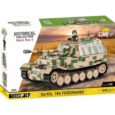 COBI 2583 World War II Německý těžký stíhač tanků Panzerjäger Tiger (P) Sd.Kfz.184 Ferdinand 1:28