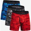 Boxerky, trenky, slipy Under Armour Ua Charged Cotton 6IN 3 pack červené